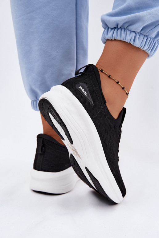  zapatillas Zapatillas modelo zapatos. Femenino Un modelo convincente Kobbo 102425 de color negro
