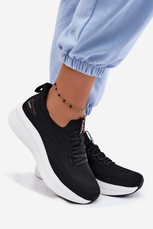  zapatillas Zapatillas modelo zapatos. Femenino Un modelo convincente Kobbo 102425 de color negro