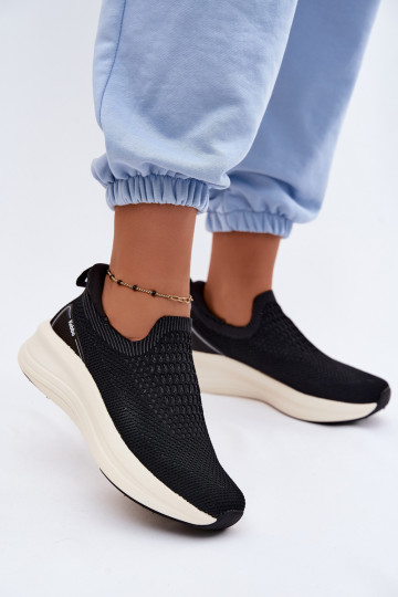 Zapatos deportivos sin cordones Kobbo 102424 negros 2