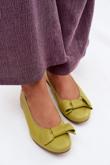 bailarinas con cintas Tiene queciejka P6802-09 Caliza