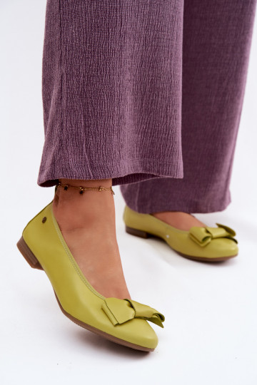 bailarinas con cintas Tiene queciejka P6802-09 Caliza 2