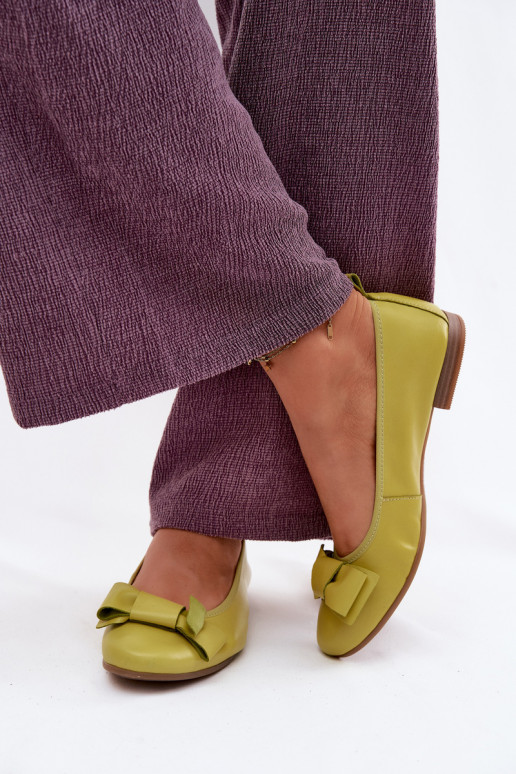 bailarinas con cintas Tiene queciejka P6802-09 Caliza