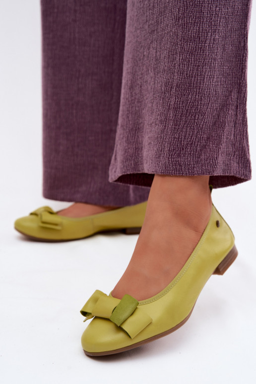 bailarinas con cintas Tiene queciejka P6802-09 Caliza