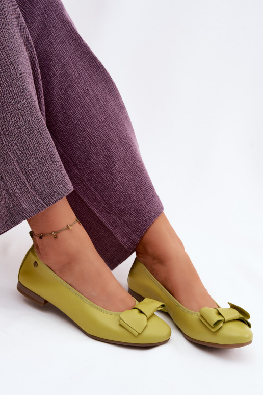 bailarinas con cintas Tiene queciejka P6802-09 Caliza