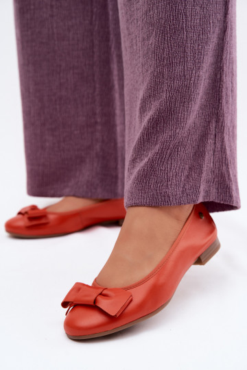 bailarinas con cintas Tiene queciejka P6802-18 color naranja