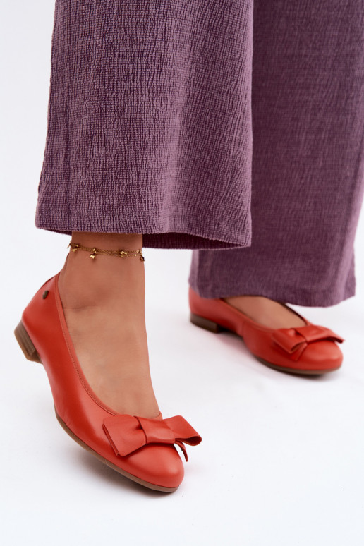 bailarinas con cintas Tiene queciejka P6802-18 color naranja