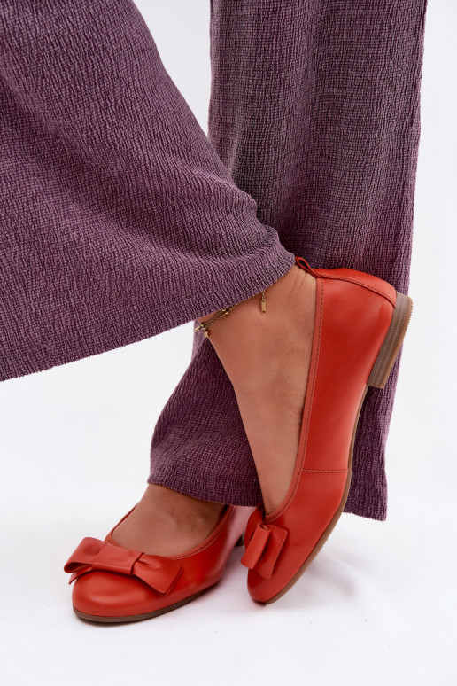 bailarinas con cintas Tiene queciejka P6802-18 color naranja