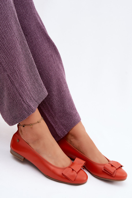 bailarinas con cintas Tiene queciejka P6802-18 color naranja