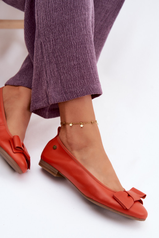 bailarinas con cintas Tiene queciejka P6802-18 color naranja