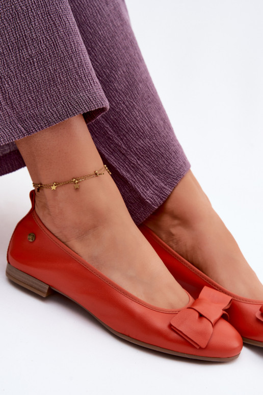 bailarinas con cintas Tiene queciejka P6802-18 color naranja