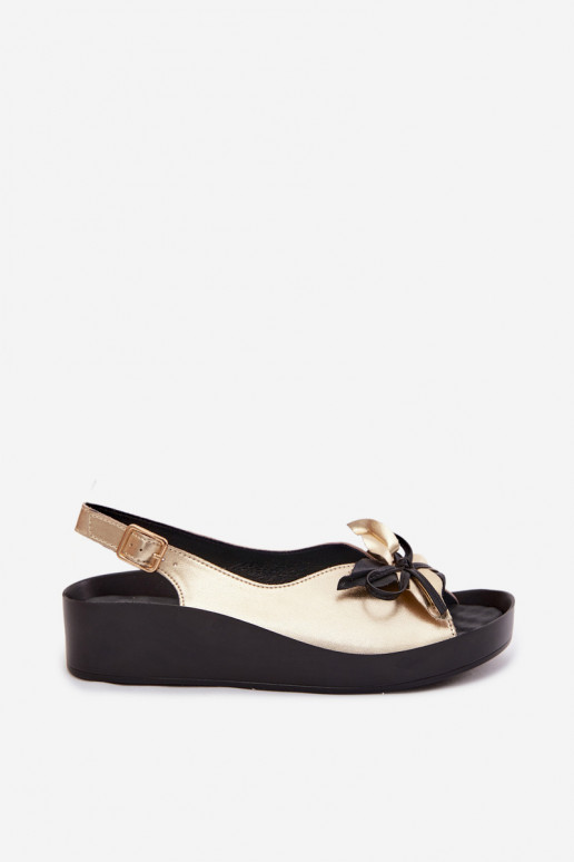 Sandalias de mujer con ornamentos S.Barski KV61-6045 color oro