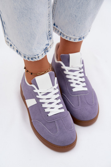 Zapatillas con imitación de ante violeta Calira
