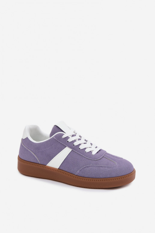 Zapatillas con imitación de ante violeta Calira
