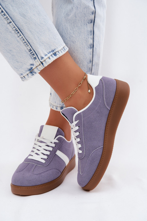 Zapatillas con imitación de ante violeta Calira