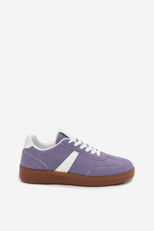 Zapatillas con imitación de ante violeta Calira