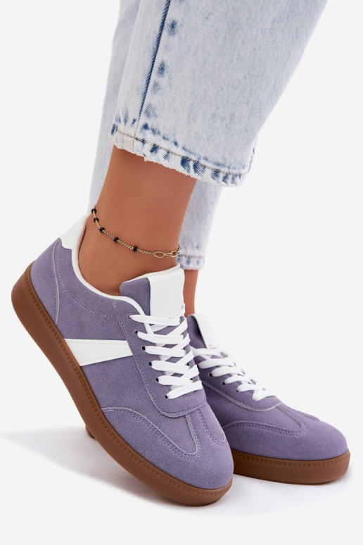 Zapatillas con imitación de ante violeta Calira