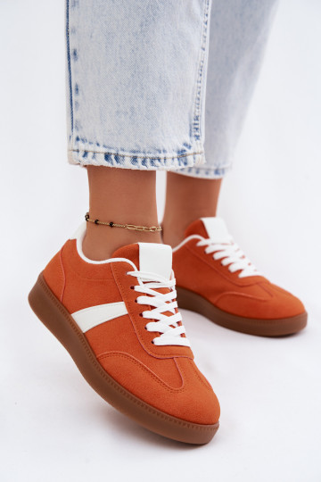 Zapatillas con imitación de ante naranja Calira