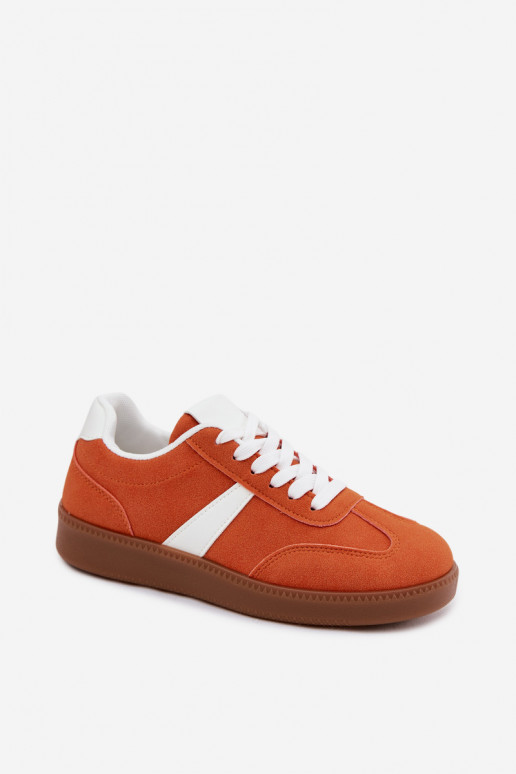 Zapatillas con imitación de ante naranja Calira
