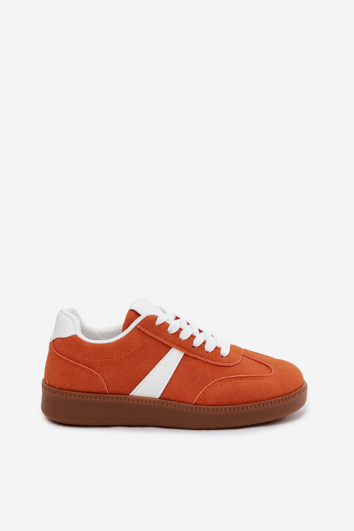 Zapatillas con imitación de ante naranja Calira