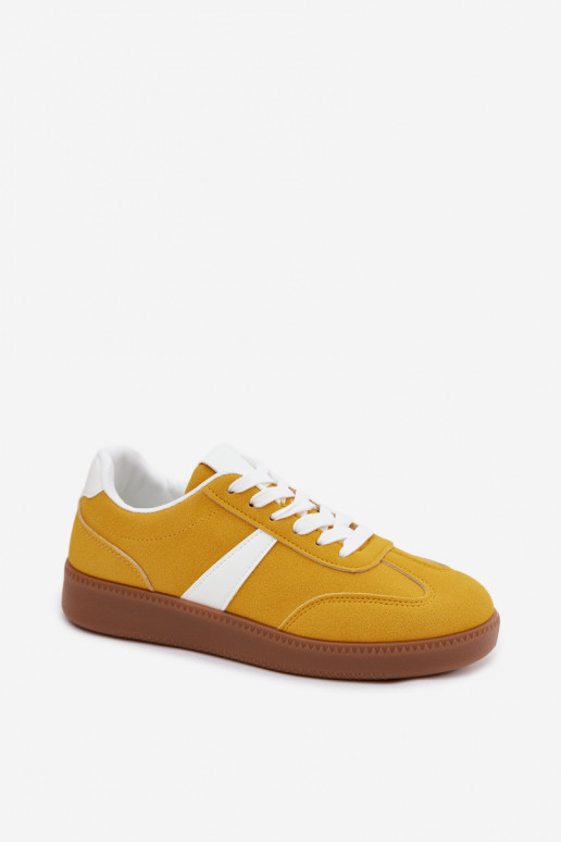 Zapatillas con imitación de ante amarillo Calira