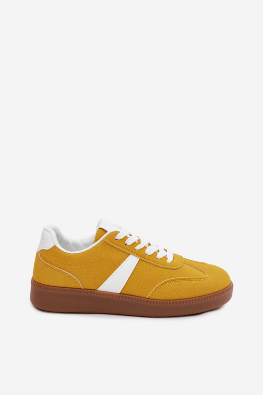 Zapatillas con imitación de ante amarillo Calira