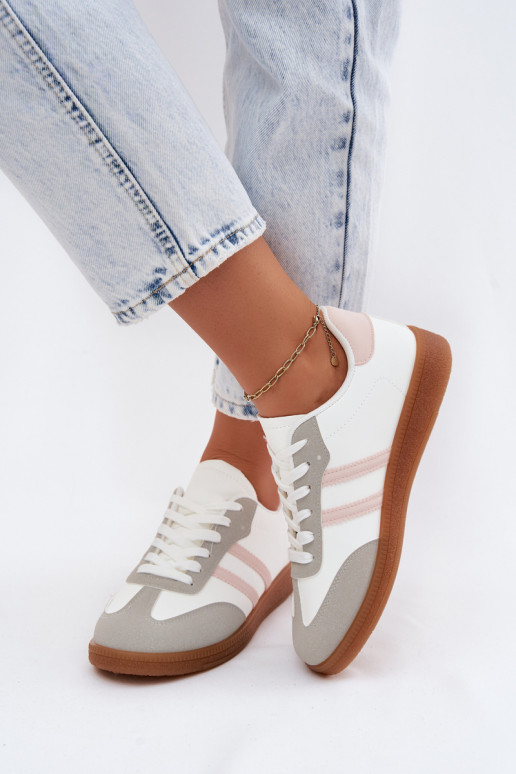 Zapatillas modelo zapatos. Femenino Blanco-color rosa Seabell