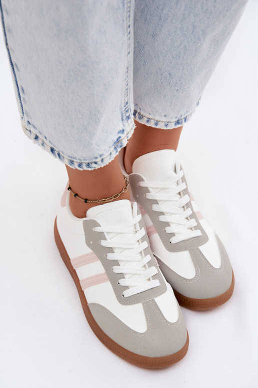 Zapatillas modelo zapatos. Femenino Blanco-color rosa Seabell