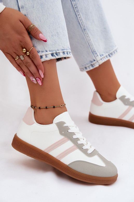 Zapatillas blancas y rosas Seabell