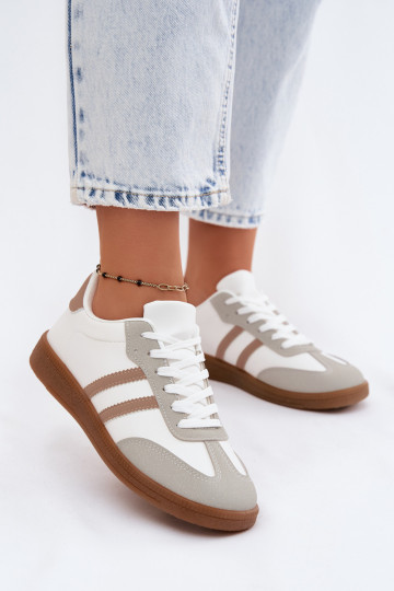 Zapatillas blancas y beige Seabell