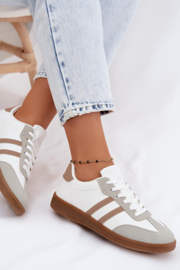 Zapatillas modelo zapatos. Femenino Blanco-beige Seabell 2