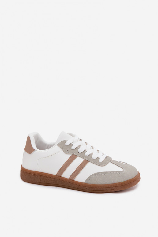 Zapatillas blancas y beige Seabell