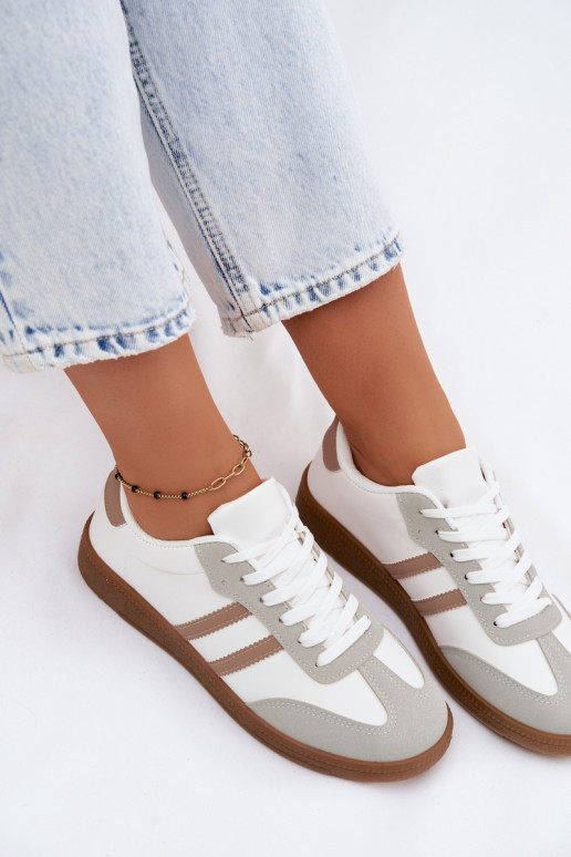 Zapatillas blancas y beige Seabell