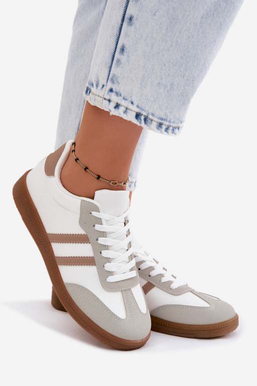 Zapatillas blancas y beige Seabell