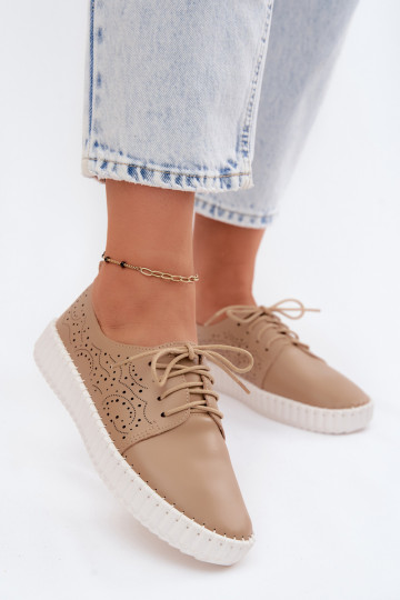 Zapatos perforados de arena con cordones Pearla 2