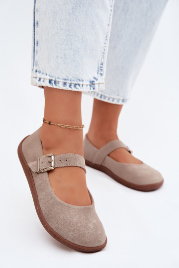 bailarinas BarefootActivadoturalnego de gamuzau Zazoo 316 color capuchino