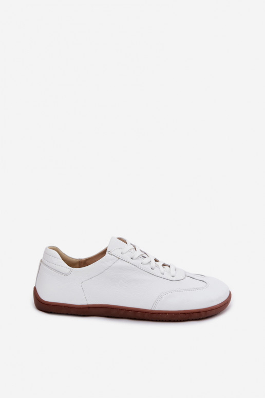 Piel Zapatos de ocio Barefoot Zazoo N1243 el color blanco