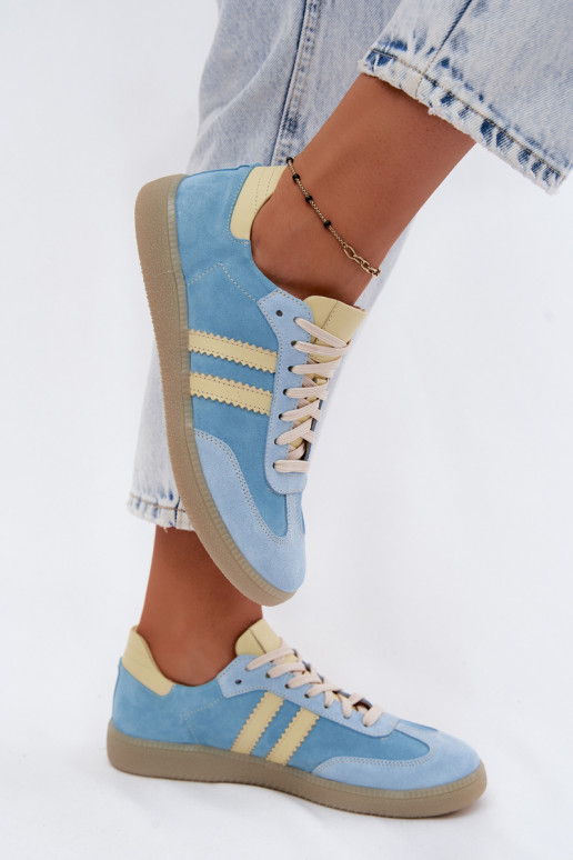 Zapatillas de ante azul claro Zazoo N1068