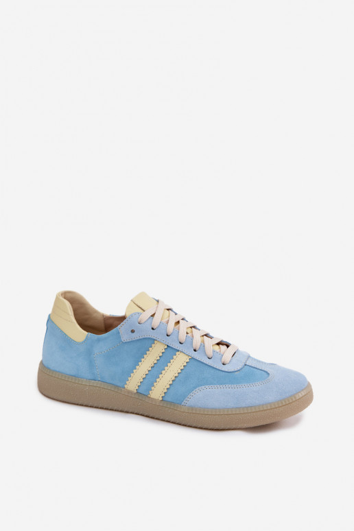 Zapatillas de ante azul claro Zazoo N1068