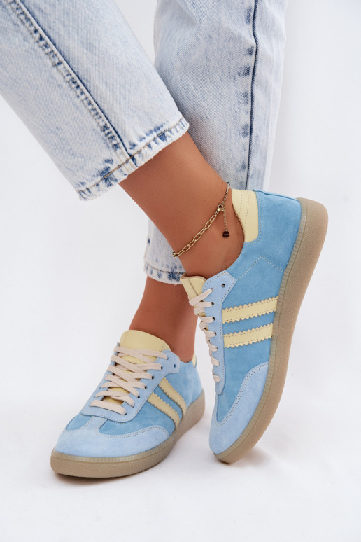 Zapatillas de ante azul claro Zazoo N1068