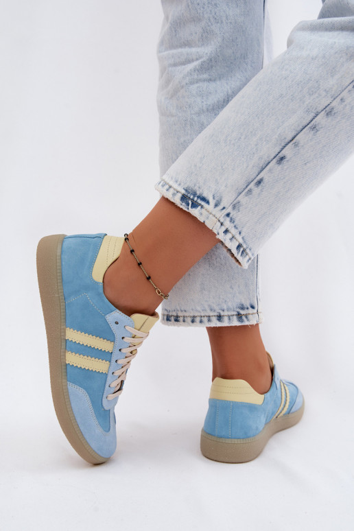 Zapatillas de ante azul claro Zazoo N1068