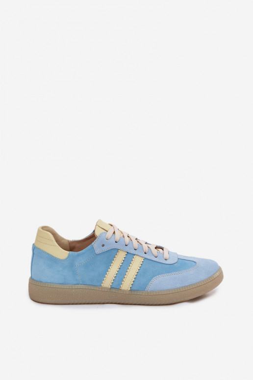 Zapatillas de ante azul claro Zazoo N1068