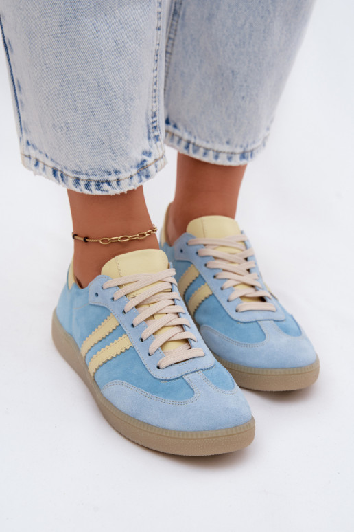 Zapatillas de ante azul claro Zazoo N1068