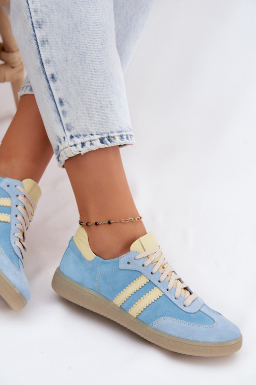 Zapatillas de ante azul claro Zazoo N1068