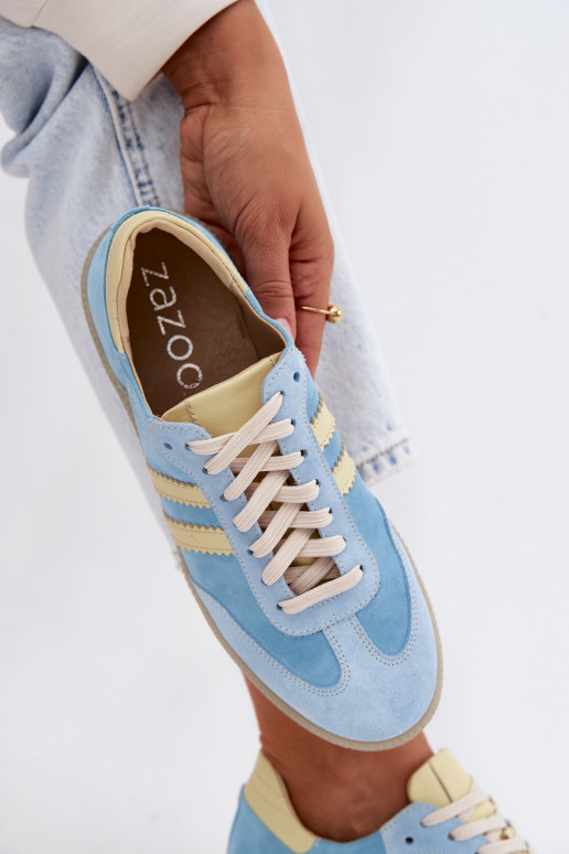 Zapatillas de ante azul claro Zazoo N1068