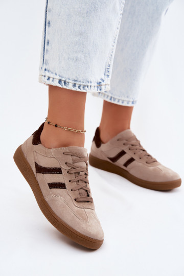 Piel de gamuza Zapatillas modelo zapatos. Femenino Zazoo N1176S2 beige 2