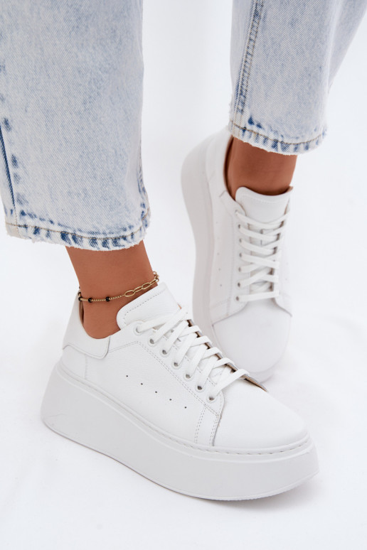 Zapatillas blancas con plataforma Zazoo N408S2