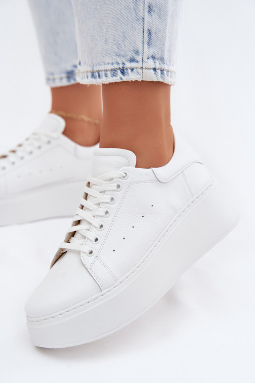 Zapatillas blancas con plataforma Zazoo N408S2