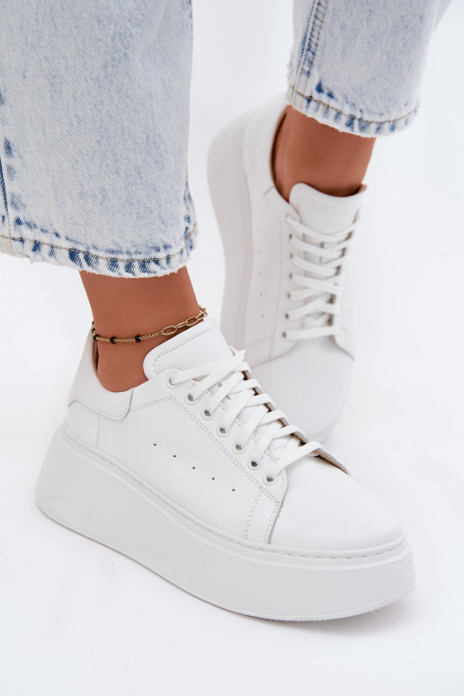 Zapatillas blancas con plataforma Zazoo N408S2