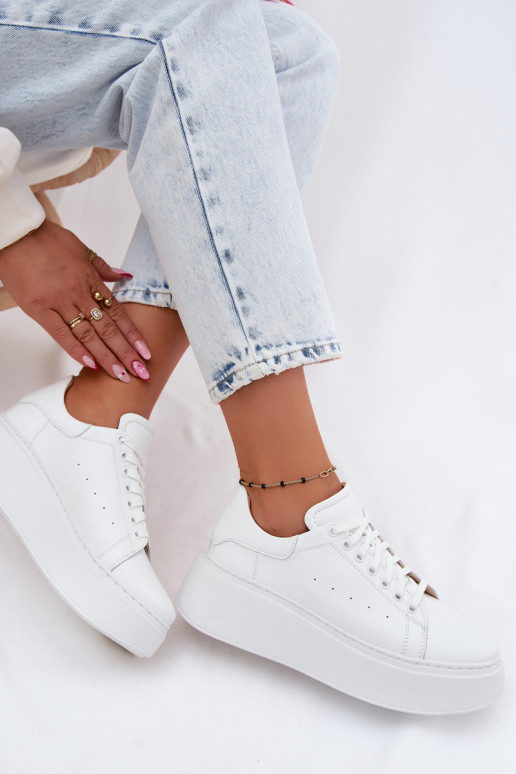 Zapatillas blancas con plataforma Zazoo N408S2