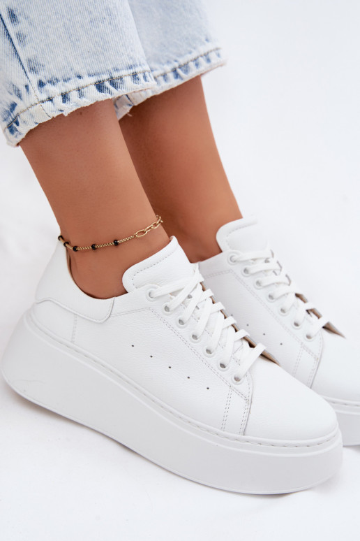 Zapatillas blancas con plataforma Zazoo N408S2
